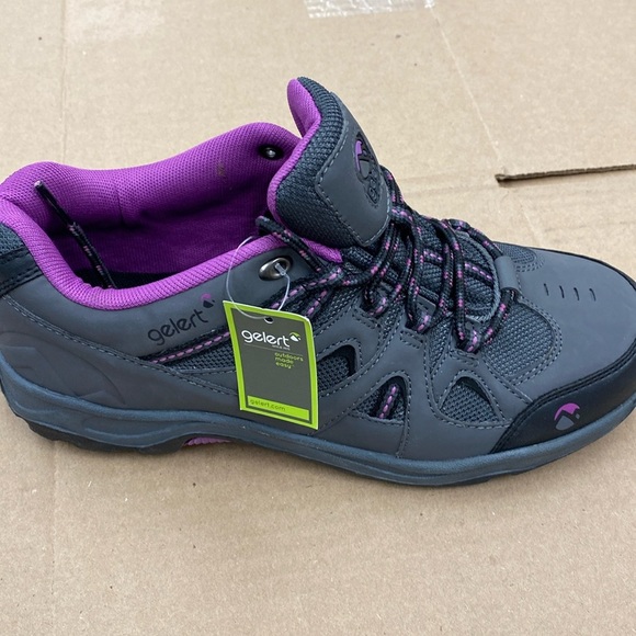 Gelert Women's Ottawa Low Walking Boot Charcoal Purple Size 6/39 NWT - Picture 1 of 5